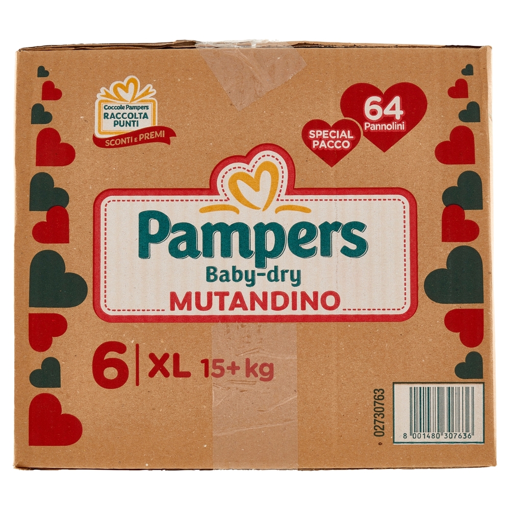 Pampers Baby Dry Mutandino XL 64 pz